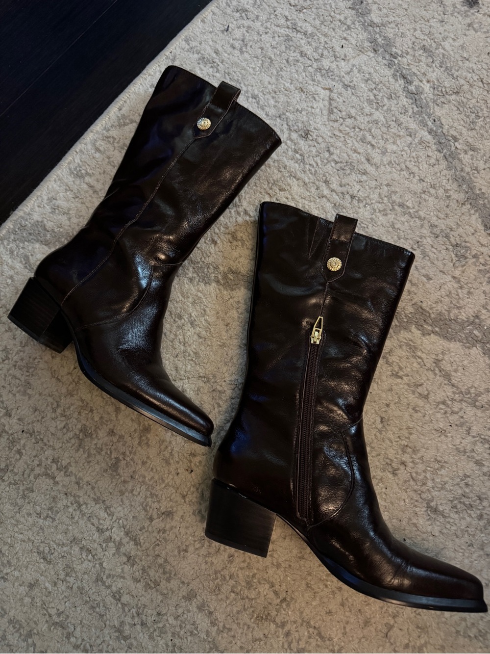 Dolce Vita Vern Chocolate Leather Boot + tote bag - Picture 7 of 16